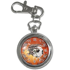 Soccer With Skull And Fire And Water Splash Key Chain Watches by FantasyWorld7