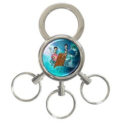 Music, Pan Flute With Fairy 3-ring Key Chains by FantasyWorld7