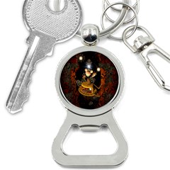 Steampunk, Funny Monkey With Clocks And Gears Bottle Opener Key Chains by FantasyWorld7