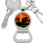 Beautiful Unicorn Silhouette In The Sunset Bottle Opener Key Chains Front