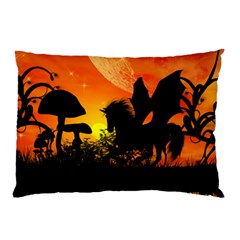 Beautiful Unicorn Silhouette In The Sunset Pillow Cases by FantasyWorld7