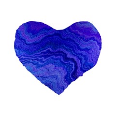 Keep Calm Blue Standard 16  Premium Flano Heart Shape Cushions