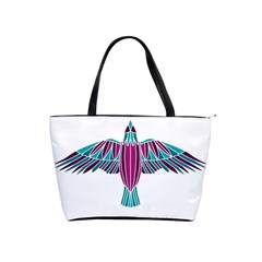 Stained Glass Bird Illustration  Shoulder Handbags by carocollins