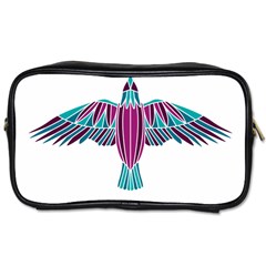 Stained Glass Bird Illustration  Toiletries Bags 2-side by carocollins