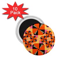 Windmill In Rhombus Shapes 1 75  Magnet (10 Pack) 