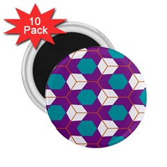 Cubes In Honeycomb Pattern 2 25  Magnet (10 Pack)