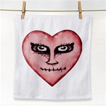 Angry Devil Heart Drawing Print Face Towel Front