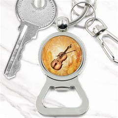 Wonderful Violin With Violin Bow On Soft Background Bottle Opener Key Chains by FantasyWorld7