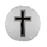 Christian cross Standard 15  Premium Flano Round Cushion  Front