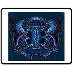 Ems Blue Fleece Blanket (medium)  by Bigfootshirtshop