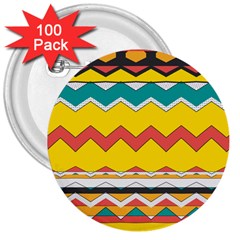 Zig Zag 3  Button (100 Pack)