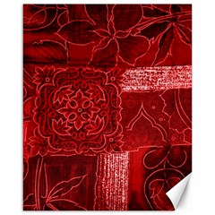 Red Patchwork Canvas 16  X 20  