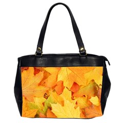 Yellow Maple Leaves Office Handbags (2 Sides)  by trendistuff