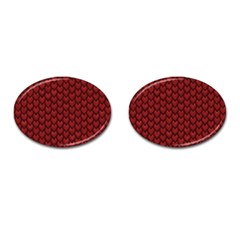 Red Reptile Skin Cufflinks (oval) by trendistuff