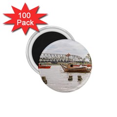 Boats At Santa Lucia River In Montevideo Uruguay 1 75  Magnets (100 Pack)  by dflcprints