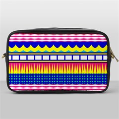 Rectangles Waves And Circles			toiletries Bag (one Side) by LalyLauraFLM