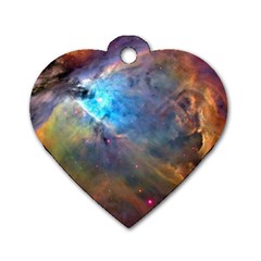 Orion Nebula Dog Tag Heart (one Side) by trendistuff