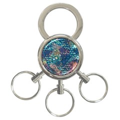 Blue Bubbles 3-ring Key Chains by KirstenStar