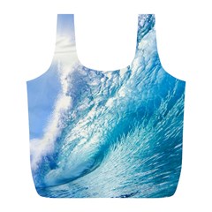 Ocean Wave 1 Full Print Recycle Bags (l)  by trendistuff