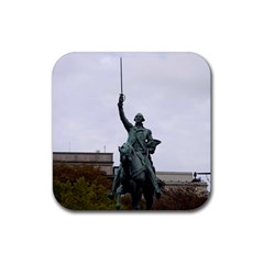 Washington Statue Rubber Coaster (square)  by trendistuff