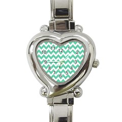 Chevron Pattern Gifts Heart Italian Charm Watch