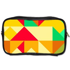 Retro Colors Shapes Toiletries Bag (two Sides) by LalyLauraFLM