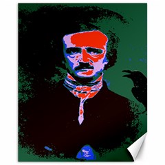 Edgar Allan Poe Pop Art  Canvas 11  X 14   by icarusismartdesigns