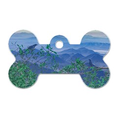 Fantasy Landscape Photo Collage Dog Tag Bone (two Sides) by dflcprints