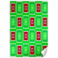 Green Red Squares Pattern    			canvas 20  X 30 