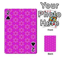 Pink Snowflakes Spinning In Winter Playing Cards 54 Designs  by DianeClancy