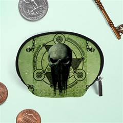 Awesome Green Skull Accessory Pouches (small) 