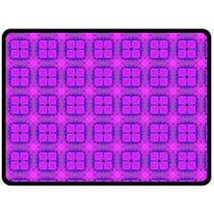 Abstract Dancing Diamonds Purple Violet Fleece Blanket (large)  by DianeClancy