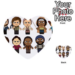 The Walking Dead   Main Characters Chibi   Amc Walking Dead   Manga Dead Multi-purpose Cards (heart)  by PTsImaginarium