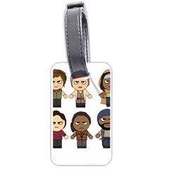 The Walking Dead   Main Characters Chibi   Amc Walking Dead   Manga Dead Luggage Tags (one Side)  by PTsImaginarium