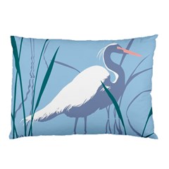 Egret Pillow Case by WaltCurleeArt