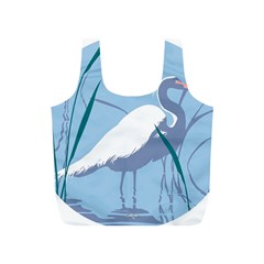 Egret Full Print Recycle Bags (s)  by WaltCurleeArt