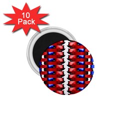 The Patriotic Flag 1 75  Magnets (10 Pack)  by SugaPlumsEmporium