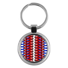 The Patriotic Flag Key Chains (round)  by SugaPlumsEmporium