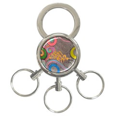 Rainbow Passion 3-ring Key Chains by SugaPlumsEmporium