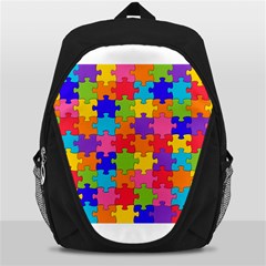 Funny Colorful Puzzle Pieces Backpack Bag by yoursparklingshop