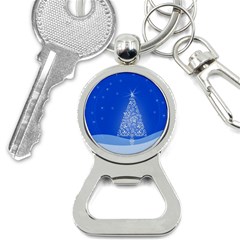 Blue White Christmas Tree Bottle Opener Key Chains by yoursparklingshop