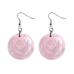 Pink White Love Rose Mini Button Earrings by yoursparklingshop