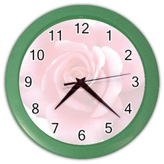 Pink White Love Rose Color Wall Clocks by yoursparklingshop