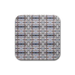 Geometric Diamonds Rubber Square Coaster (4 Pack)  by yoursparklingshop