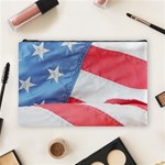 Folded American Flag Cosmetic Bag (Large)  Front