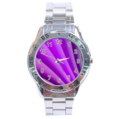 Gentle Folds Of Purple Stainless Steel Analogue Watch by FunWithFibro