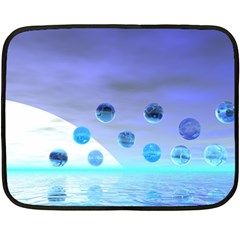 Moonlight Wonder, Abstract Journey To The Unknown Fleece Blanket (mini) by DianeClancy