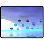 Moonlight Wonder, Abstract Journey To The Unknown Fleece Blanket (Large)  80 x60  Blanket Front