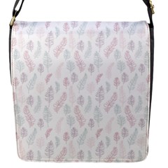 Whimsical Feather Pattern, Soft Colors, Flap Closure Messenger Bag (s) by Zandiepants