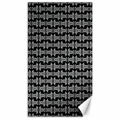 Black White Tiki Pattern Canvas 40  X 72  